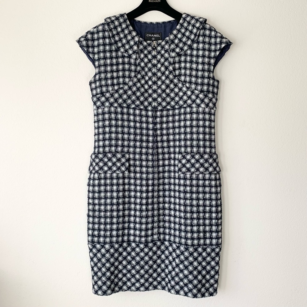 Chanel tweed CC zipper dress - Picture 5 of 16
